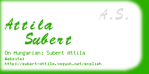 attila subert business card